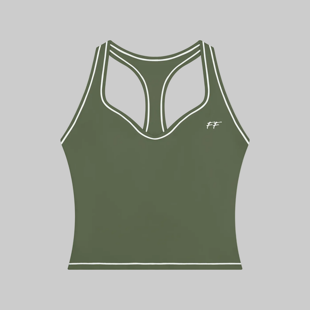 Double Take Topstitching Yoga Tank Top