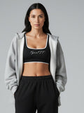 Double Take Block Yoga Sports Bra
