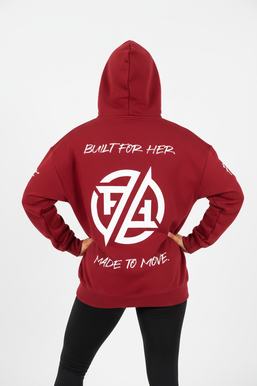 Oversize Built For Her Fleeced Hoodie