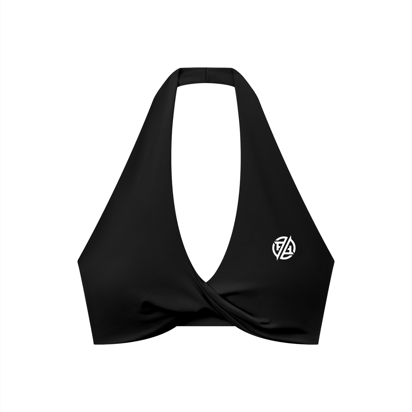 Women's Pleated Halter Sports Bra