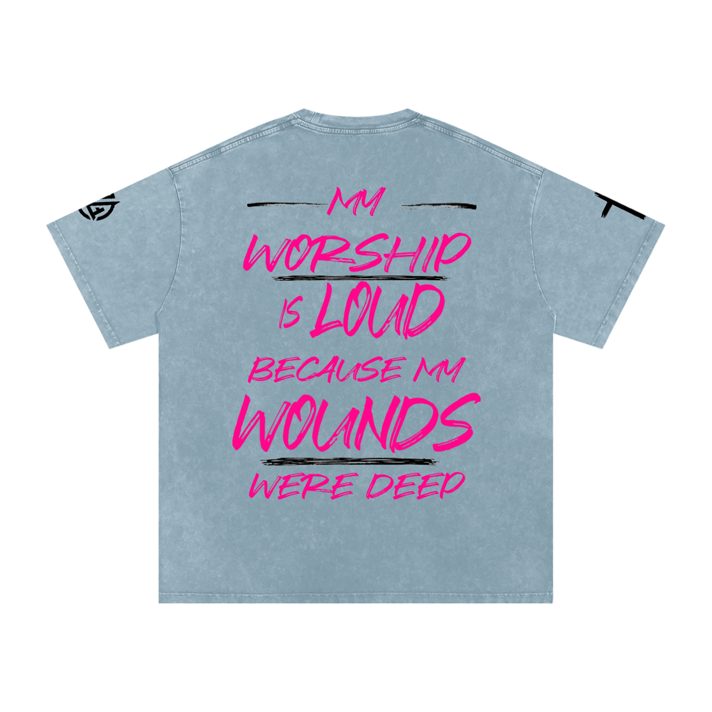 Snow Washed Oversized Cotton T-Shirt