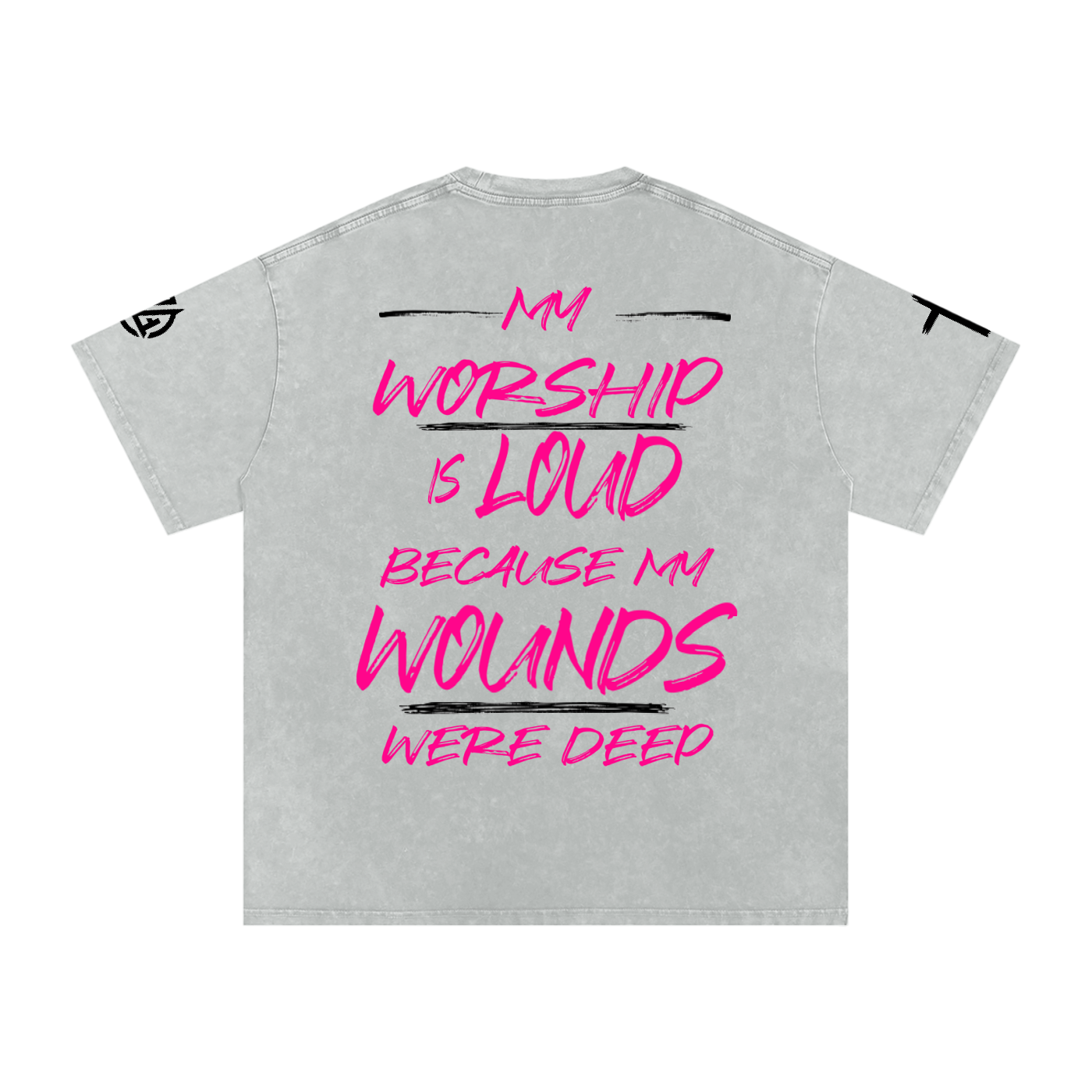 Snow Washed Oversized Cotton T-Shirt