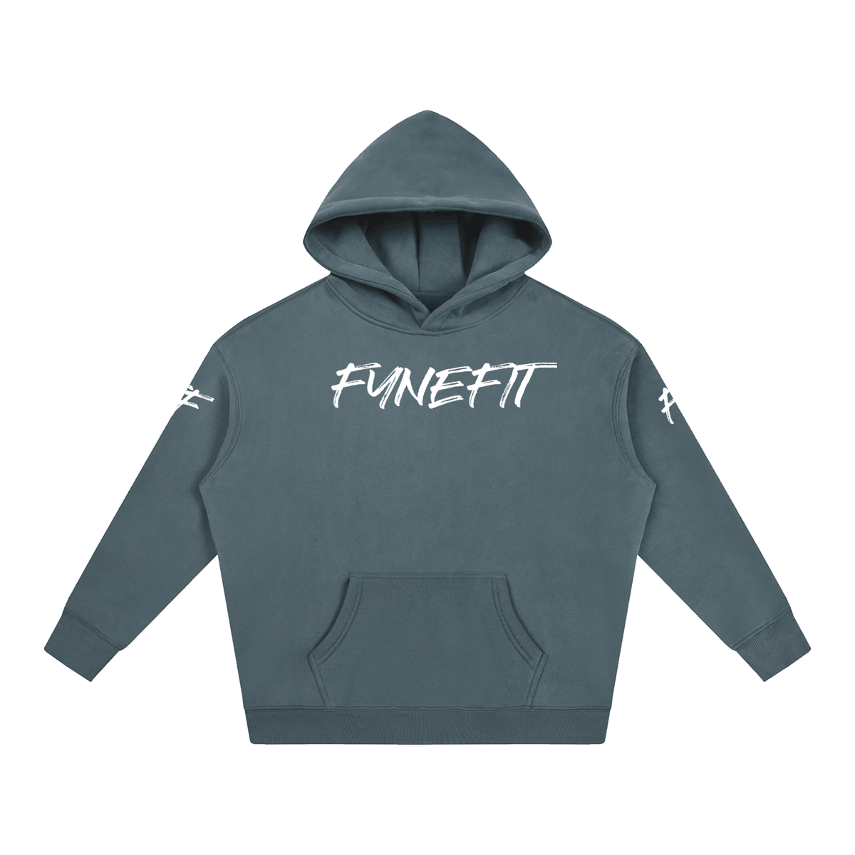 Oversized FyneFIT Built For Her fleece hoodie with a cozy, soft fabric and relaxed fit, perfect for casual wear.
