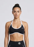 Double Take Halter Color Block Yoga Sports Bra