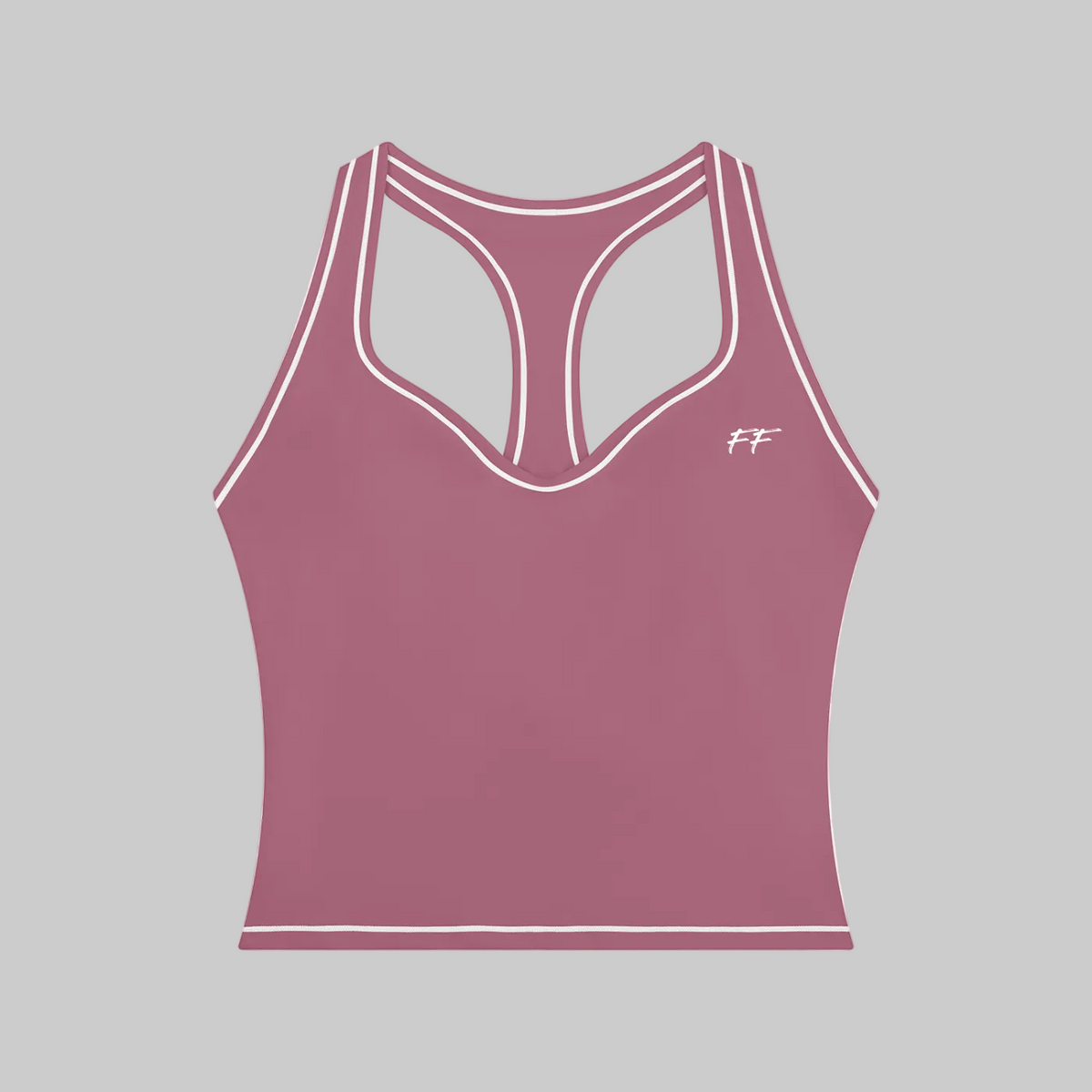 Double Take Topstitching Yoga Tank Top