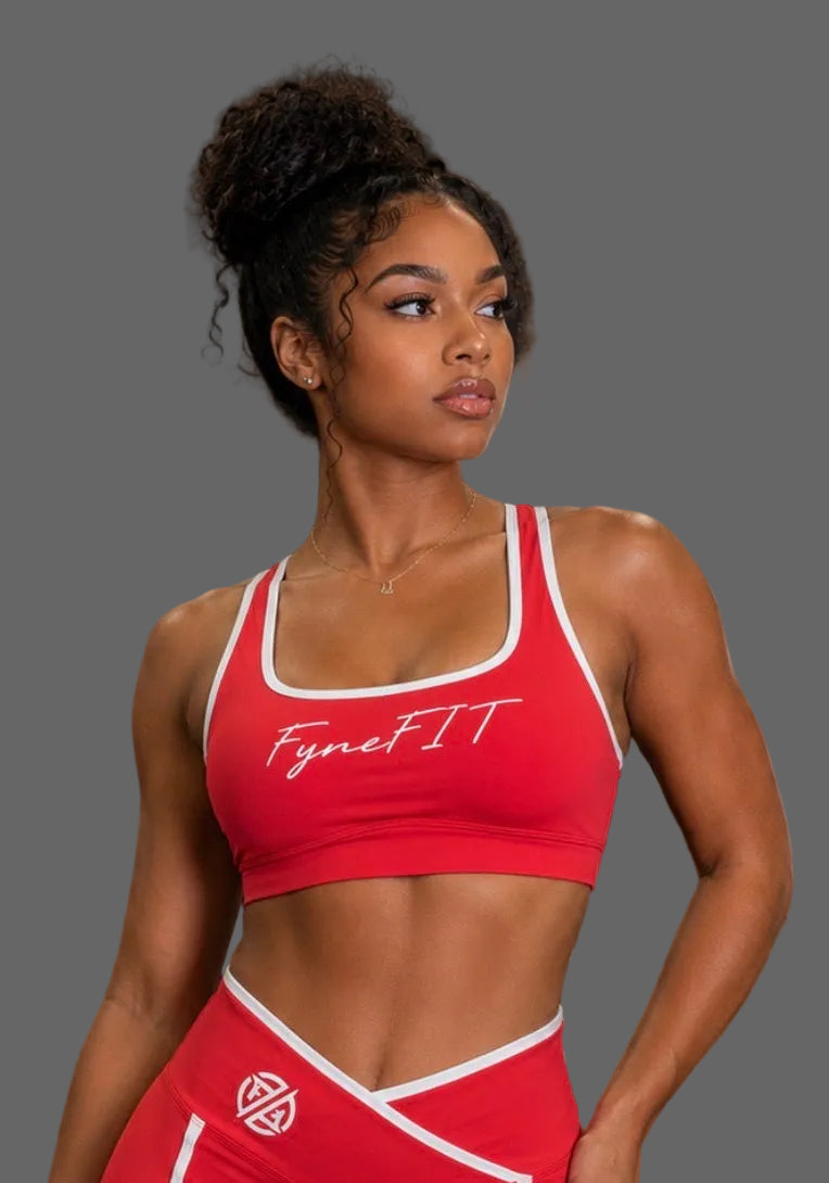 Double Take Block Yoga Sports Bra