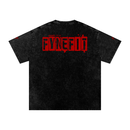 Snow Washed Oversized Cotton T-Shirt