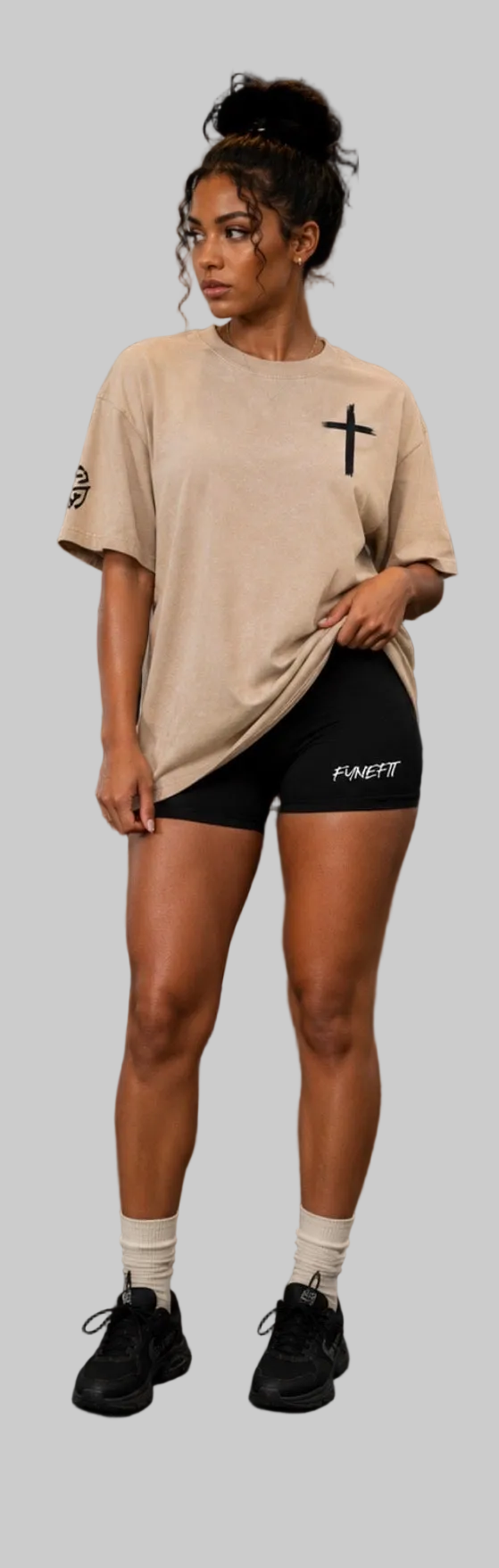Snow Washed Oversized Cotton T-Shirt