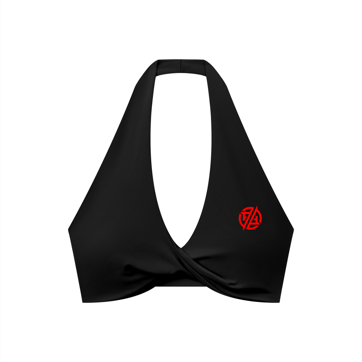 Women's Pleated Halter Sports Bra