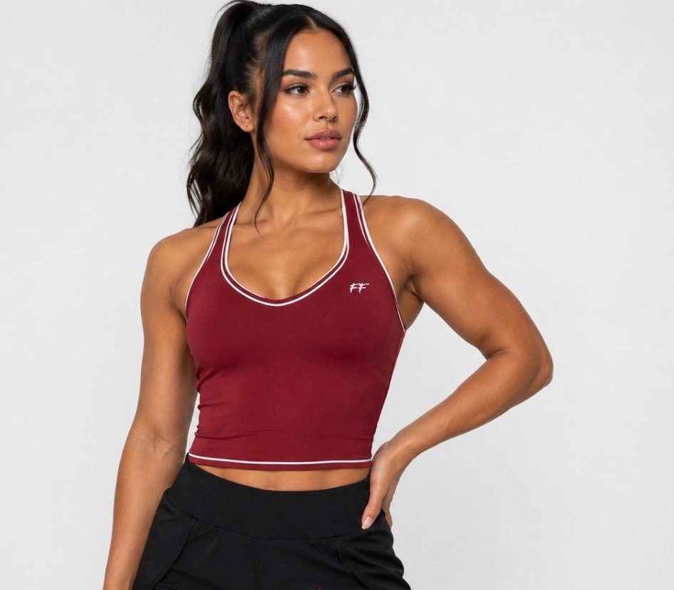Double Take Topstitching Yoga Tank Top
