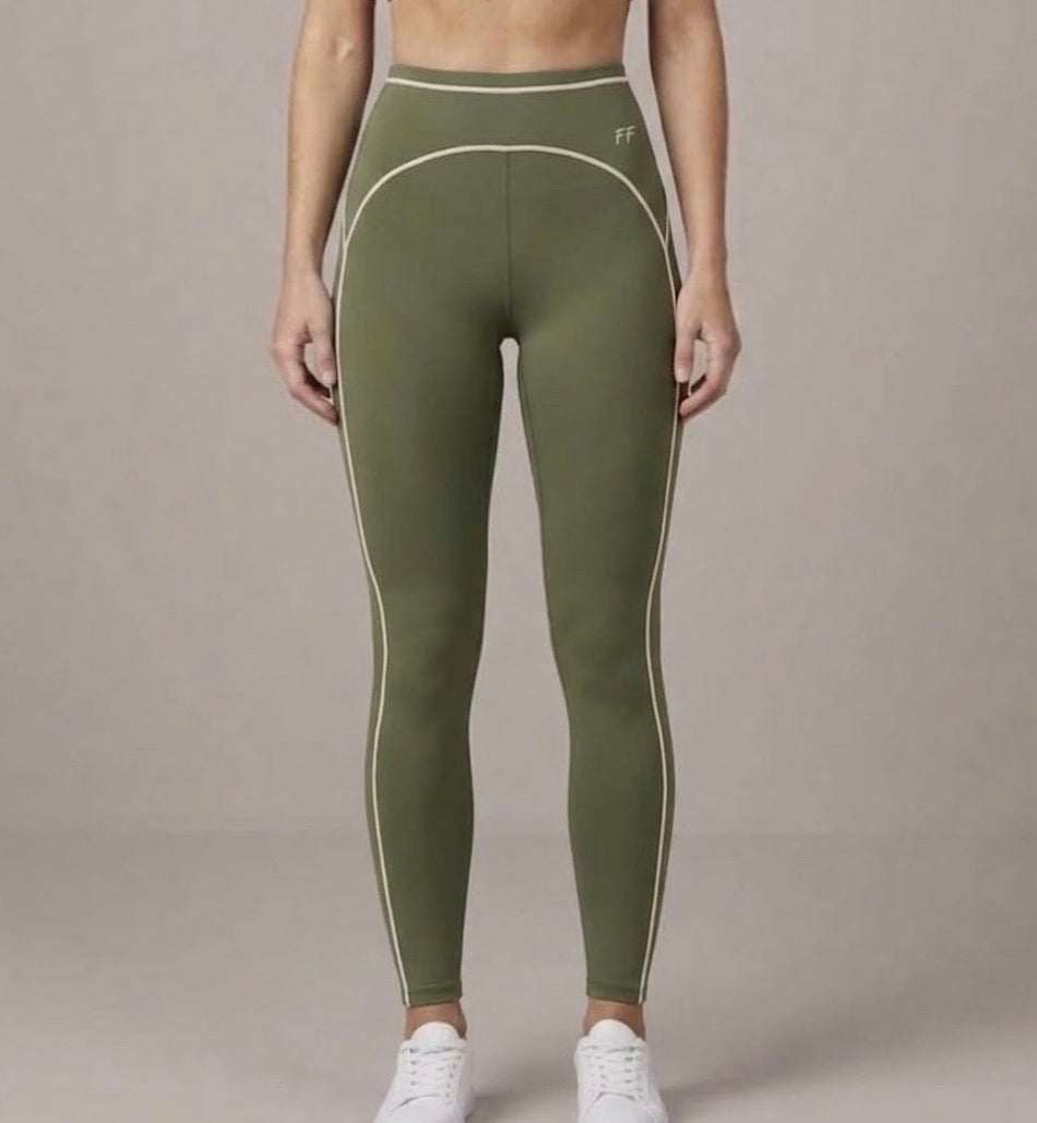 Double Take High Rise Topstitching Leggings