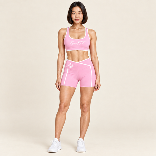 ODMPOD Double Take Block Yoga Sports Bra showing a supportive black and white design, ideal for active workouts and yoga sessions.