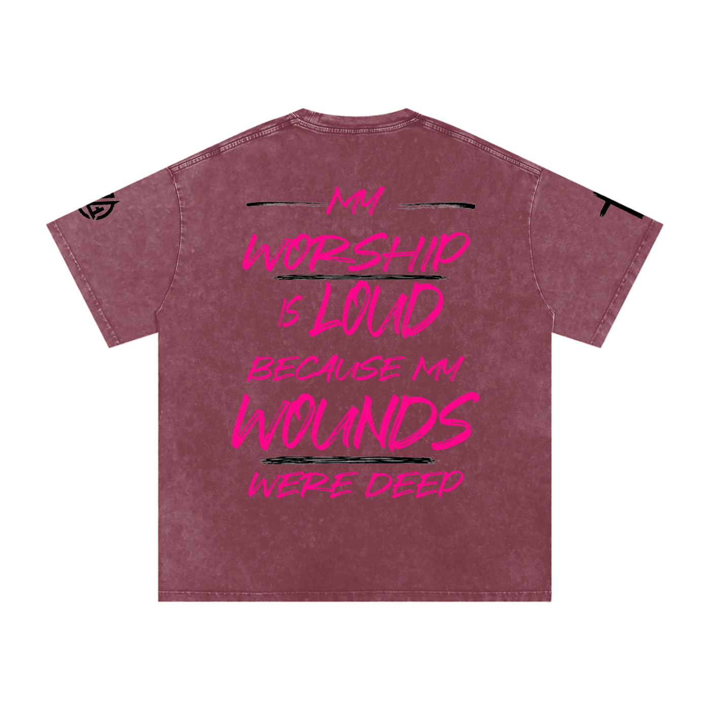 Snow Washed Oversized Cotton T-Shirt