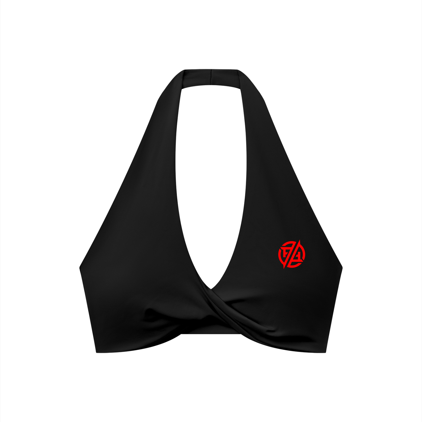 Women's Pleated Halter Sports Bra