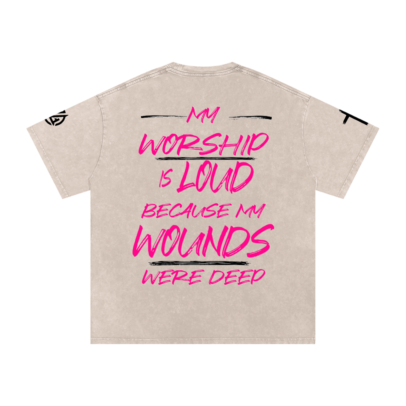 Snow Washed Oversized Cotton T-Shirt