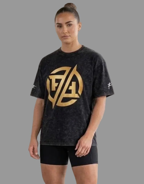Snow Washed Oversized Cotton T-Shirt