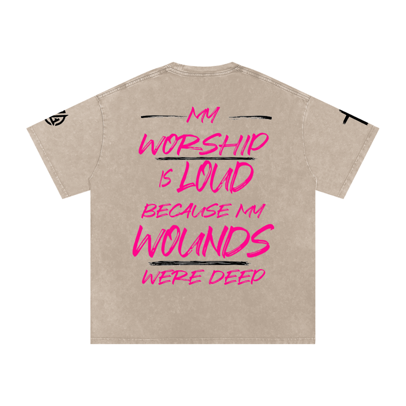 Snow Washed Oversized Cotton T-Shirt