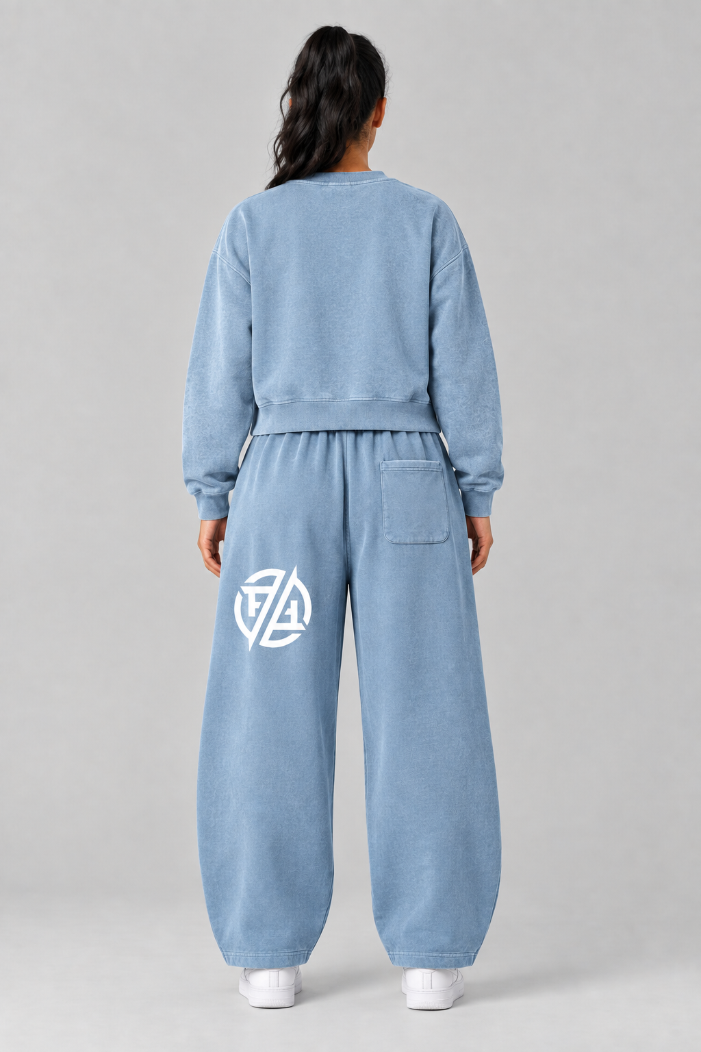 Light blue set back